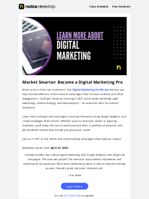 Noble Desktop - Launch Your Digital Marketing Career