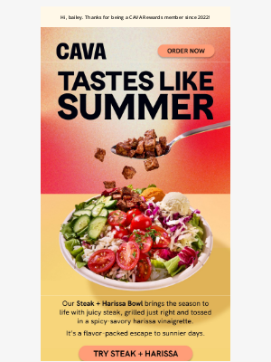 CAVA - Juicy steak meets spicy harissa
