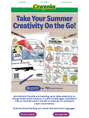 Crayola - Creativity is on the go this summer!