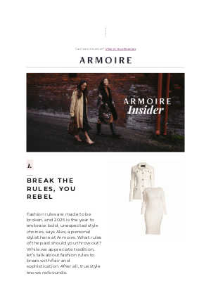 Armoire - 3 Fashion Rules to Break in 2025