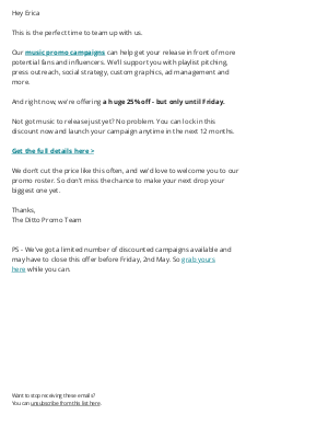 Ditto Music Promotion - Work with us on your next release