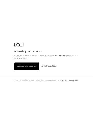 LOLI - Customer account activation