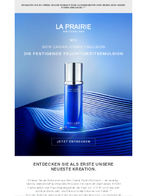 LA Prairie (Germany) - Ihr Early Access - Wir enthüllen unsere Neuheit: Skin Caviar Hydro-Emulsion.