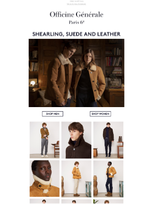 Officine Générale - SHEARLING, SUEDE AND LEATHER
