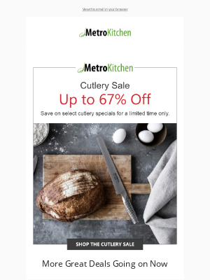 MetroKitchen - 🔪 Up to 67% Off The Biggest Cutlery Sale of the Season!