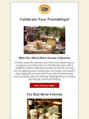 Artisanal Cheese - Ideas To Celebrate Your Friendships