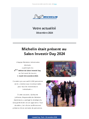 Votre actualité de Décembre 2024