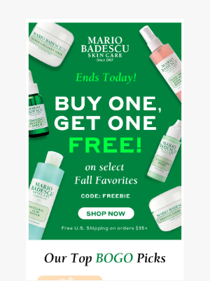 Mario Badescu Skin Care - Don’t Miss Out → Buy One, Get One FREE!
