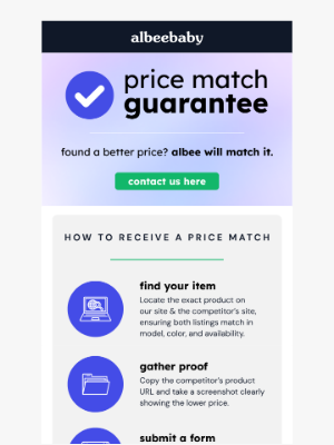 Albee Baby - Albee Price Match 💸 Because Every Penny Counts