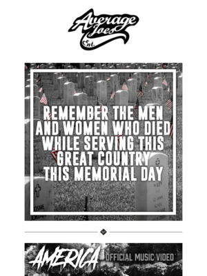 Email example for Memorial Day marketing campaigns