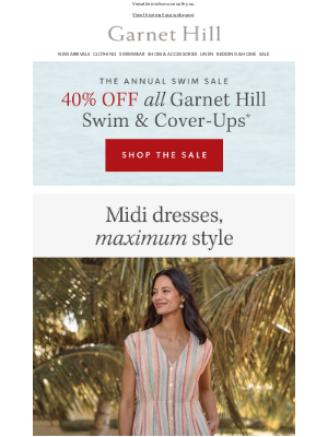 Garnet Hill - 🌴 Beach to brunch: midi dresses do it all