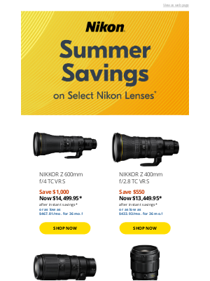 NikonUSA - Lens Savings for You!