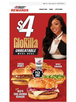 Checkers Drive-In Restaurants - The $4 Meal Deal got a GLO up! 🔥
