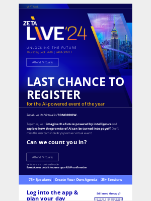 Zeta Global - Zeta Live ’24 Virtual is TOMORROW – Register now! 