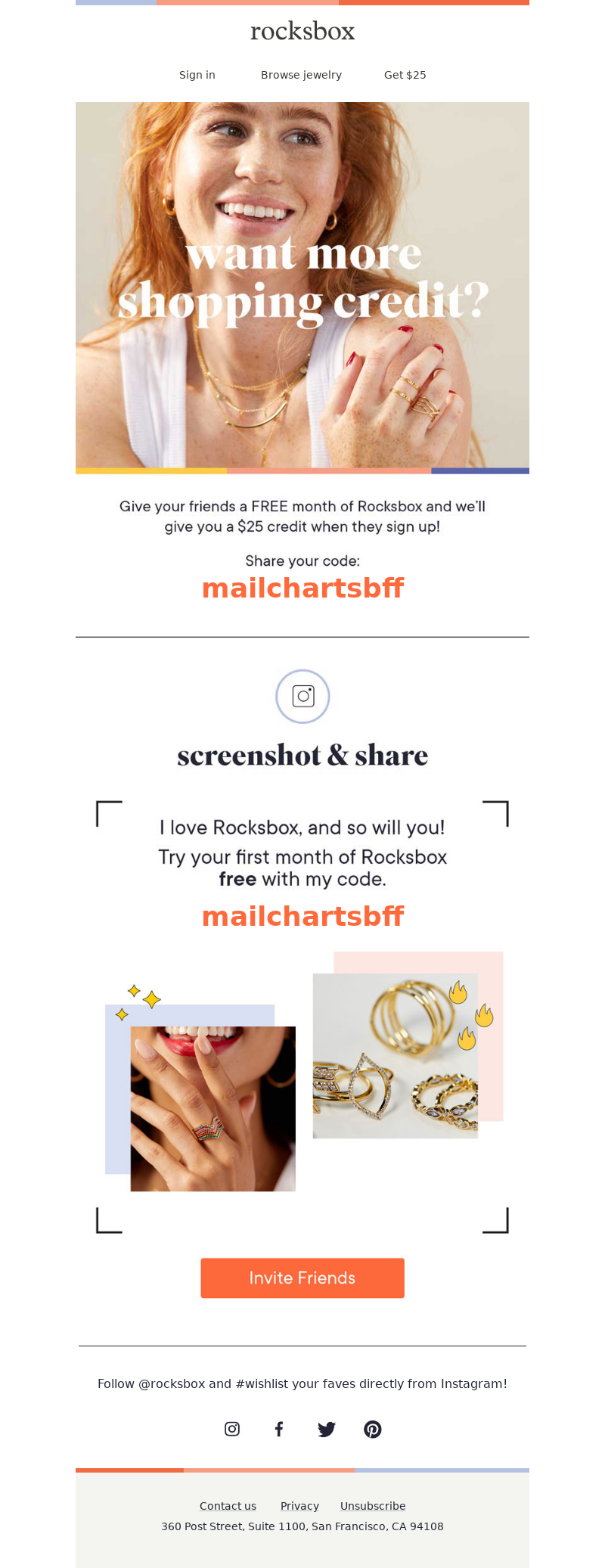 Rocksbox - 💡Member Tip: Invite friends, earn shopping credit