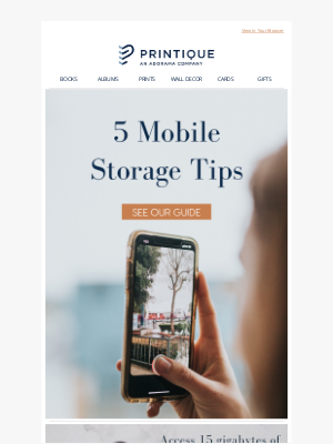 Printique - 5 Mobile Storage Tips 📱