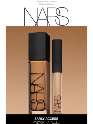 NARS Cosmetics (United Kingdom) - 25% off complexion icons
