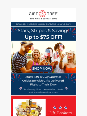 GiftTree - 🎆 VIP 4th of July Sale: Up to $75 Off Just for You!