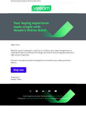 Your buying experience made simple with Veeam’s Online Store!