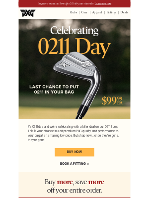 PXG - It's 0211 Day! Big Savings Inside