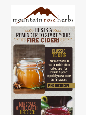 Mountain Rose Herbs - 3 DIY Fire Cider Recipes