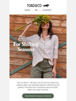 Toad&Co - How To Dress For Between Seasons