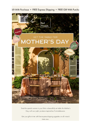 Bed Threads (Australia) - Set the Table for Mother’s Day