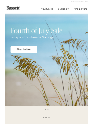 Bassett Furniture Industries - Kick Off Summer With Our 4th Of July Sale ✰