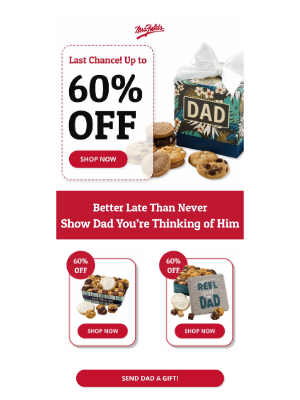 Almost Out of Time: 60% OFF Gifts for Dad ⏰
