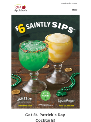 Applebee's - Celebrate St. Patrick’s Day with our $6 cocktails