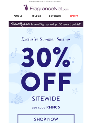 FragranceNet - EXTRA 30% OFF 🎉 Exclusive for YOU