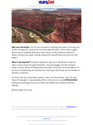 Secret Escapes (United Kingdom) - Up to $1200 off—Rocky Mountaineer US rail journeys for 2