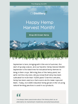 The CBDistillery - Happy Hemp Harvest Month!