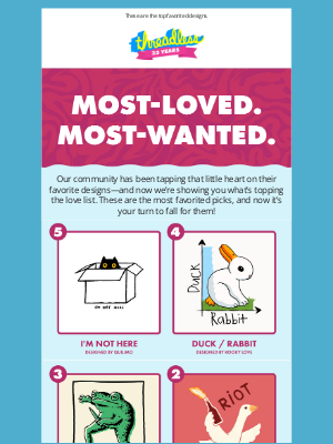 Threadless - You’re gonna favorite these, too. 😍
