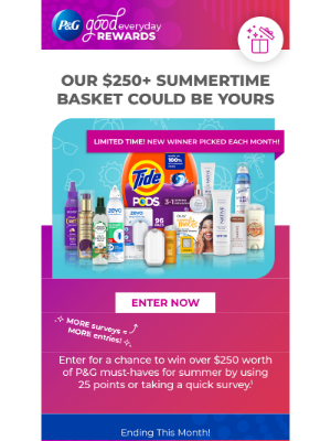 P&G Good Everyday - Hurry! Year of P&G Sweepstakes ending soon ⏰