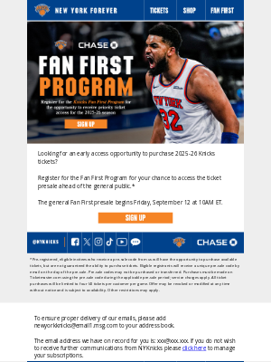 New York Knicks - Want Access to the Knicks Ticket Presale?