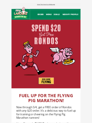 LaRosa’s Pizzeria - 🌀FREE Rondos with any order of $20 or more!
