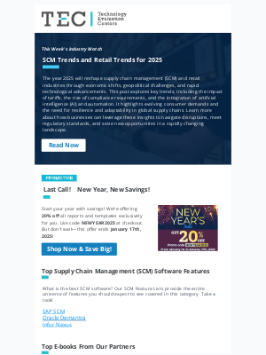 Technology Evaluation Centers - Top SCM & Retail Trends for 2025: What’s Next for Your Business?