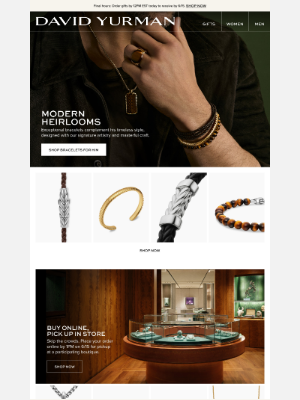 David Yurman - Final Hours: Get Father’s Day Gifts on Time, Plus a Complimentary Gift