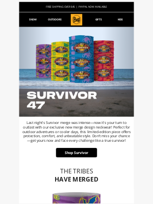 Buff - The Tribes Have Merged! Get the Exclusive Survivor Merge Design Now 🔥