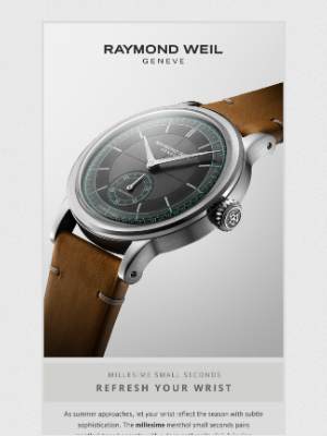 RAYMOND WEIL Genève - Menthol accents, just in time for summer