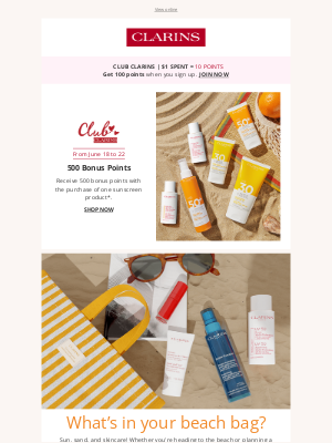 Clarins (Canada) - Sun care deal you won't want to miss ☀️