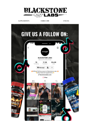 Blackstone Labs - Come Say Hi to Us on TikTok 👋
