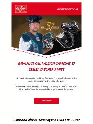 Rawlings Sporting Goods - Welcome Cal Raleigh to the Gameday 57 Glove Collection