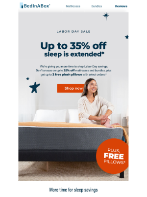 BedInABox - You can still score Labor Day Savings.