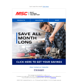 MSC Industrial Direct Co. - You Don't Want to Miss This!