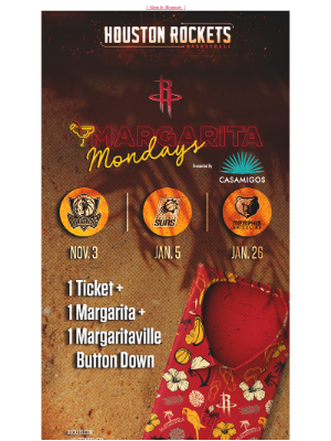 Houston Rockets - Margarita Mondays are Back! 🍹