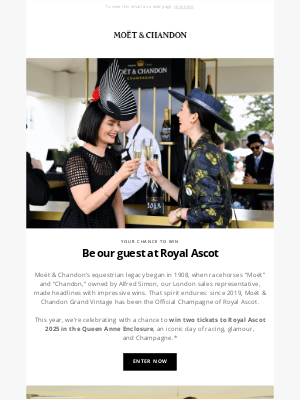 Moët & Chandon - Win tickets to Royal Ascot 2025 🍾