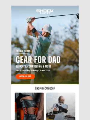 Shock Doctor - Ship It Free For Father's Day