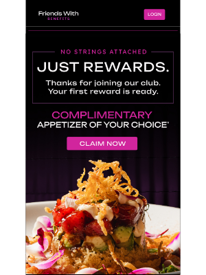 OpenTable - Your Complimentary Appetizer Awaits – Welcome to the Club!